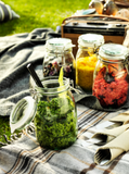 Bocal avec couvercle en verre transparent