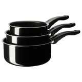 Lot de 3 Casseroles, noir