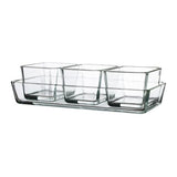 Plat à four/de service, lot de 4, Verre transparent