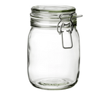 Bocal avec couvercle en verre transparent
