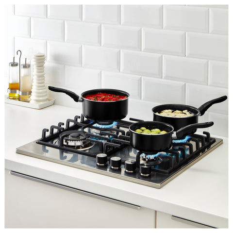 Lot de 3 Casseroles, noir