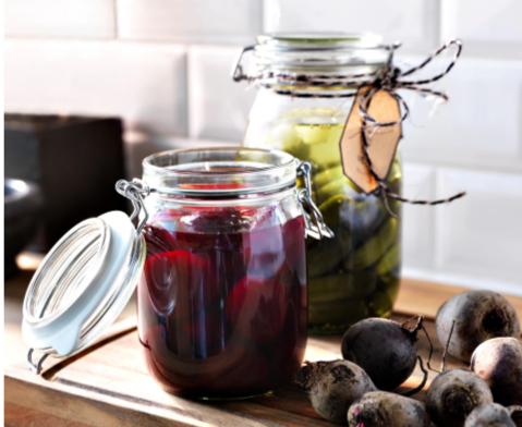 Bocal avec couvercle en verre transparent