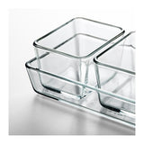 Plat à four/de service, lot de 4, Verre transparent