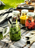 Bocal avec couvercle en verre transparent