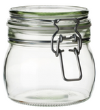 Bocal avec couvercle en verre transparent