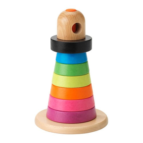 Anneaux empilables, multicolore, hêtre