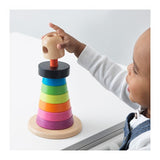 Anneaux empilables, multicolore, hêtre
