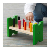 Jeu chevilles et marteau, multicolore